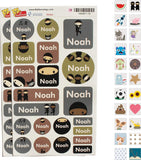 My Nametags Maxistickers - Ninja (Pack of 21) - Laadlee