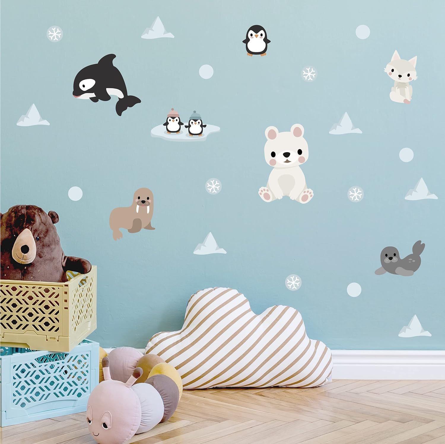 My Nametags Wall Stickers - Artic Animals - Laadlee
