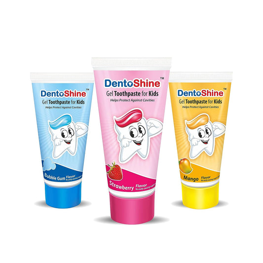 DentoShine Kids Gel Toothpaste 80g - Pack of 3 - Laadlee