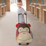 Skip Hop Zoo Kids Rolling Luggage - Monkey - Laadlee