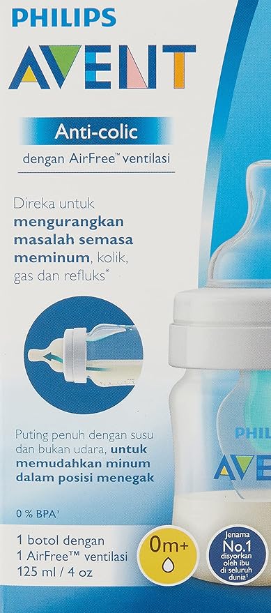 Philips Avent Anti Colic Bottle with AirFree™ Vent - 125ml - Laadlee
