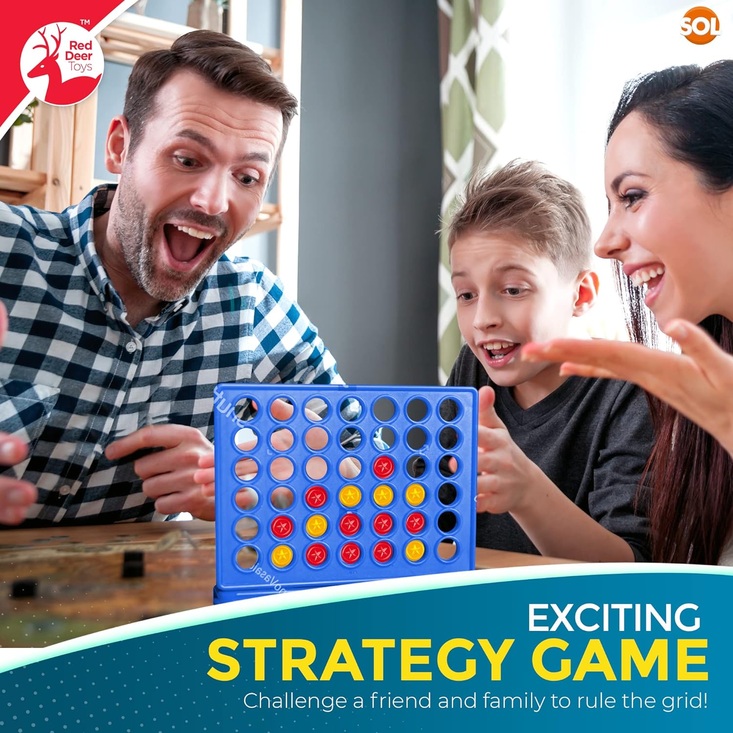 Ambassador - Grab & Go Games! - Travel 4-In-A-Row Game - Laadlee