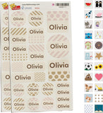 My Nametags Maxistickers - Pink Pattern (Pack of 21) - Laadlee