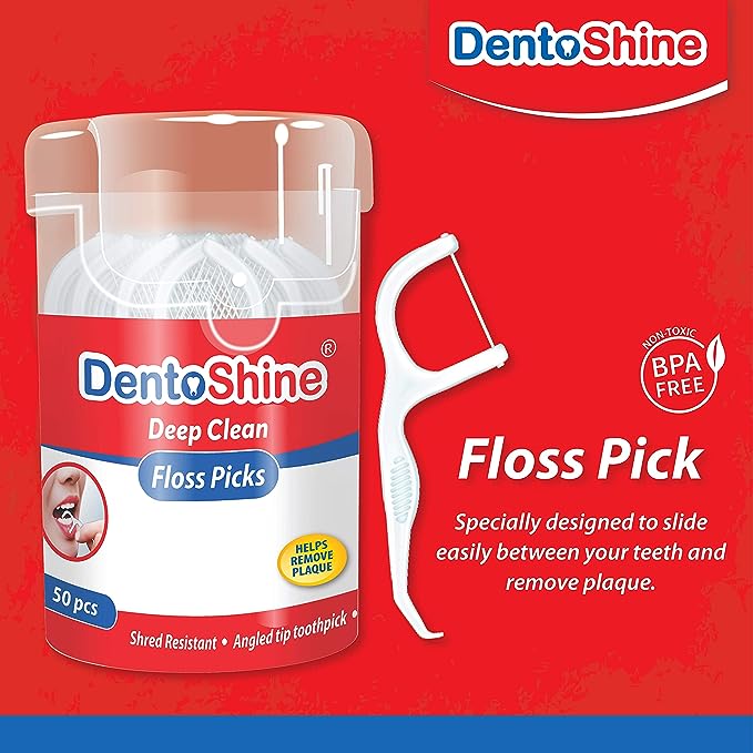 DentoShine Floss Picks - 50 pcs - Laadlee