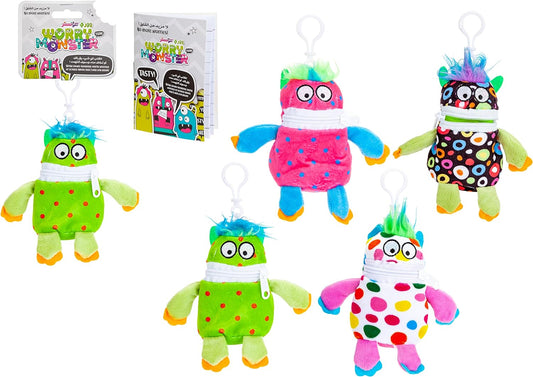 PMS Worry Monster Little Soft Toy With Clip On 5.5-inch - Assorted 1pc - Laadlee