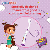 DentoShine Sticky Extra Soft Toothbrush - Pack of 4 (Age 2+) - Laadlee
