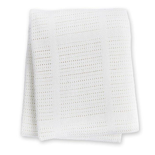 Lulujo Cellular Blanket - White - Laadlee