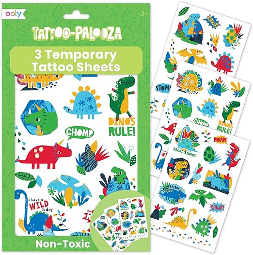 OOLY Tattoo Palooza Temporary Tattoos - Dino Days - Laadlee