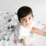 Yellow Doodle Organic Luxury Swaddle - Twinkly Stars - Laadlee