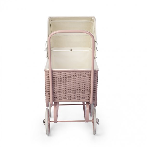 ByAstrup Doll Pram - Retro Rattan Rose - Laadlee