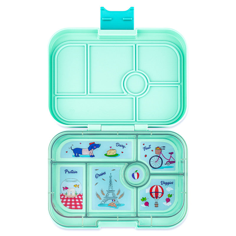 Yumbox Original 6 Compartment Paris Lunch Box - Serene Aqua - Laadlee