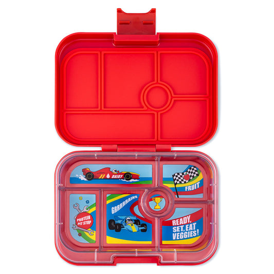 Yumbox Original 6 Compartment Race Car Lunch Box - Roar Red - Laadlee