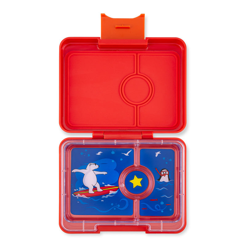 Yumbox 3 Compartment Polar Bear Lunch Box - Roar Red - Laadlee