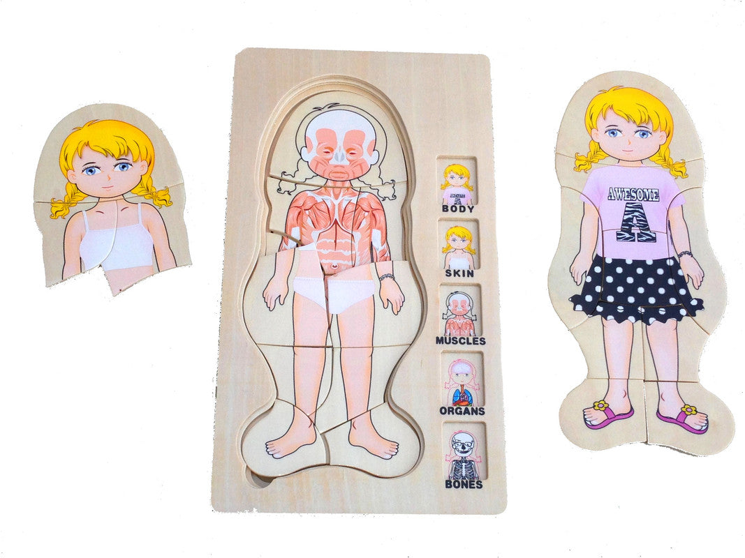 MamaMemo 5 Layer Puzzles - Girl - Laadlee