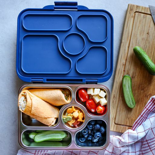 Yumbox Presto 5 Compartment Stainless Steel Lunch Box -  Santa Fe Blue - Laadlee