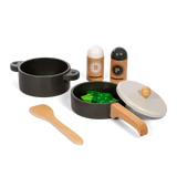 MamaMemo Pot and Pan Set - Black - Laadlee