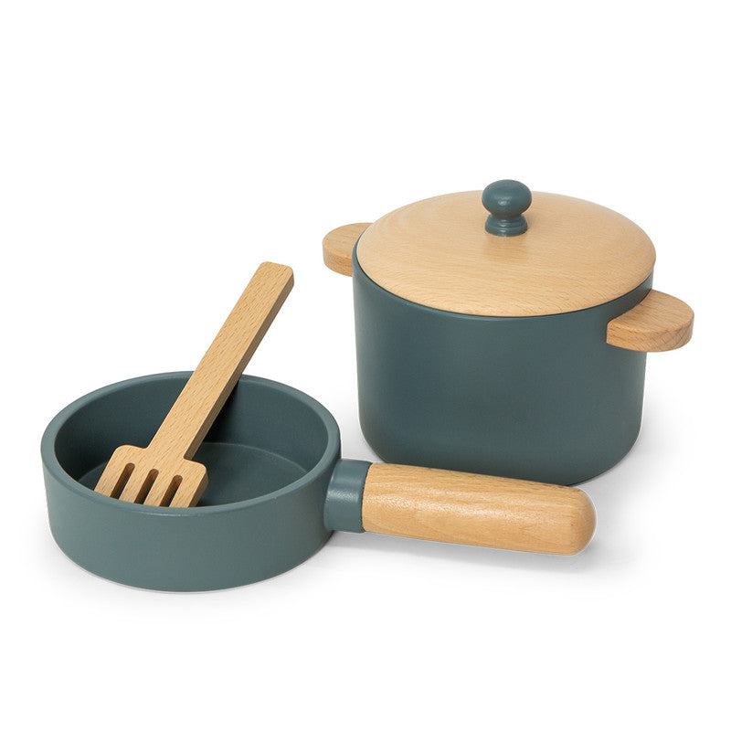 MamaMemo Pot and Pan Set - Blue - Laadlee