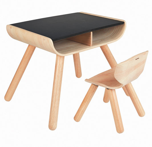 PlanToys Table And Chair - Black - Laadlee