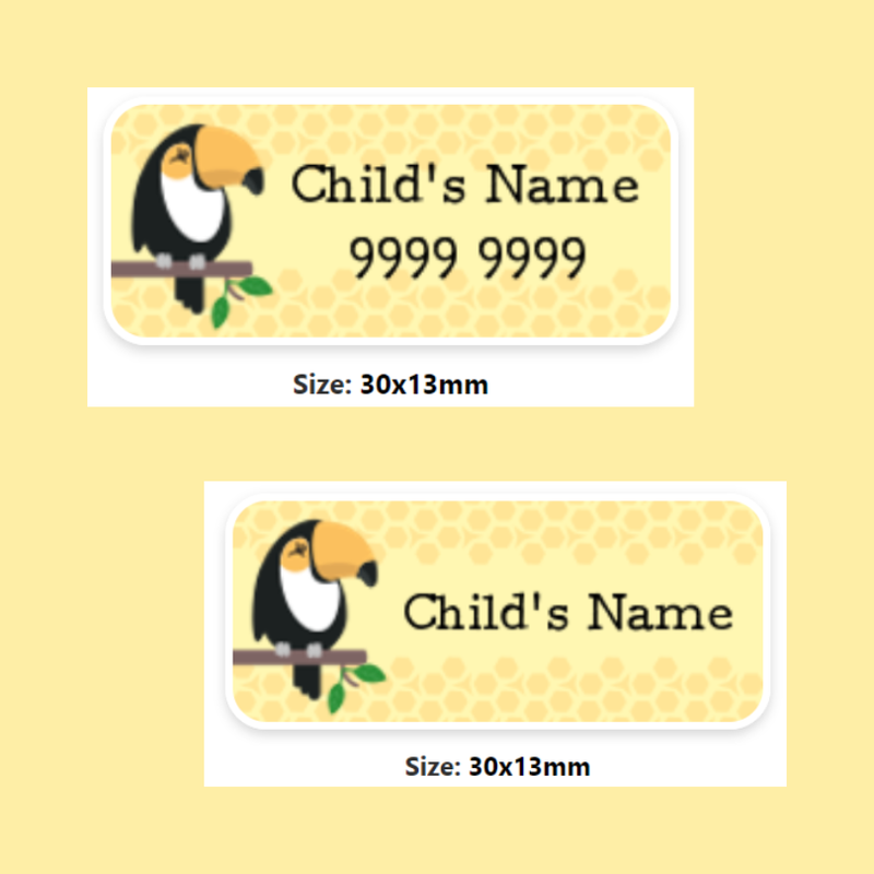 My Nametags Iron-ons - Bird (Pack of 56) - Laadlee