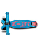 Micro Maxi Deluxe Scooter with LED - Aqua - Laadlee