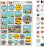 My Nametags Maxistickers - Construction (Pack of 21) - Laadlee
