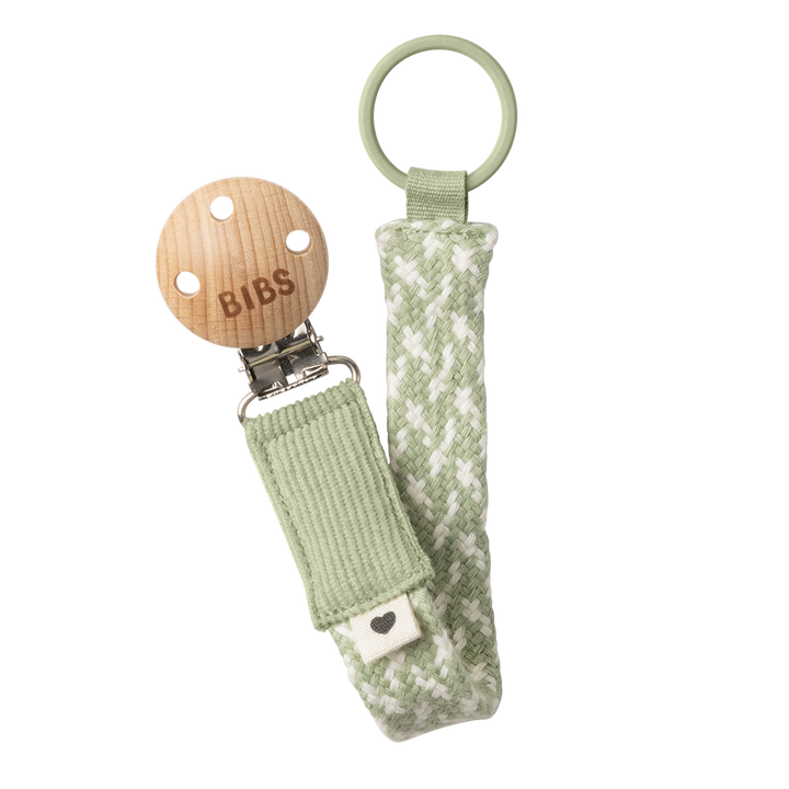 BIBS Pacifier Clip - Sage / Ivory - Laadlee