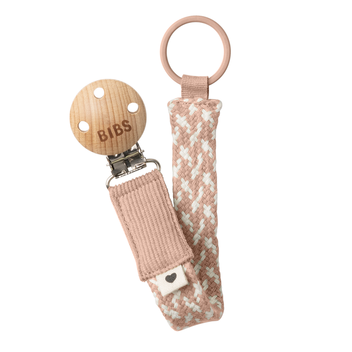 BIBS Pacifier Clip - Blush / Ivory - Laadlee