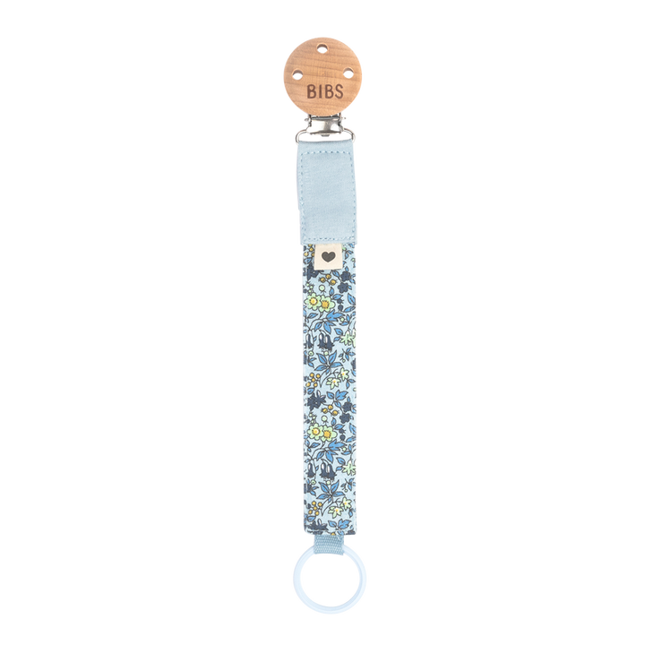 BIBS x LIBERTY Pacifier Clip - Camomile Lawn / Baby Blue - Laadlee