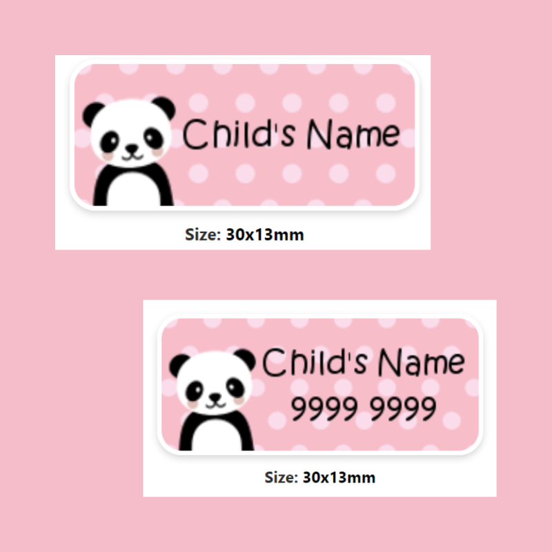 My Nametags Iron-ons - Panda (Pack of 56) - Laadlee