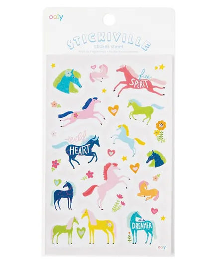 OOLY Stickiville Stickers - Standard - Wild Horses - Laadlee