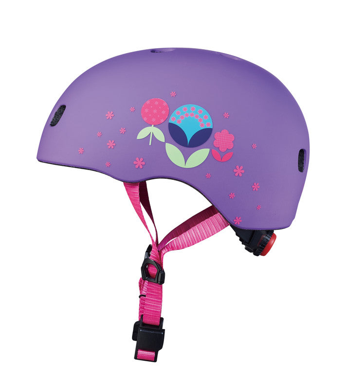 Micro PC Helmet - Floral Purple - Laadlee