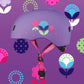 Micro PC Helmet - Floral Purple - Laadlee