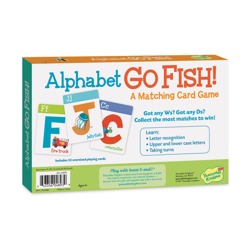 Peaceable Kingdom Alphabet Go Fish! Card Game - Laadlee