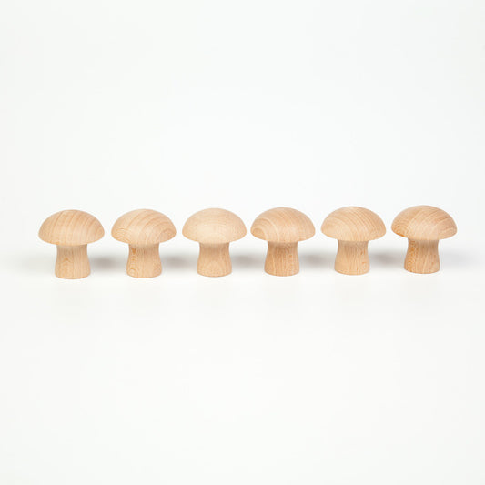 Grapat Mushroom Natural Wood X 6 (Divisible Pack) - Laadlee