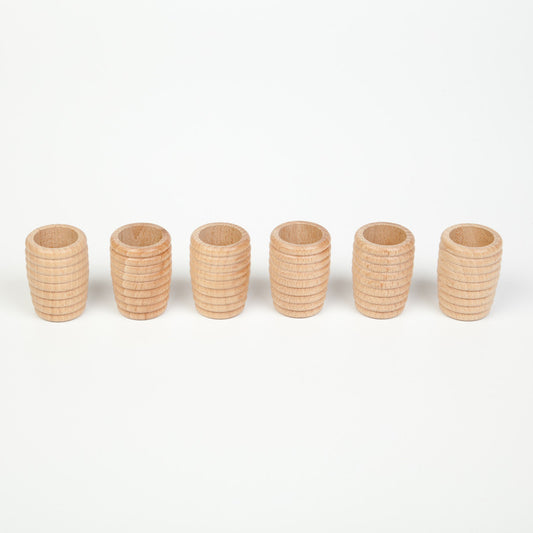 Grapat Honeycomb Beakers Natural Wood X 6 (Divisible Pack) - Laadlee