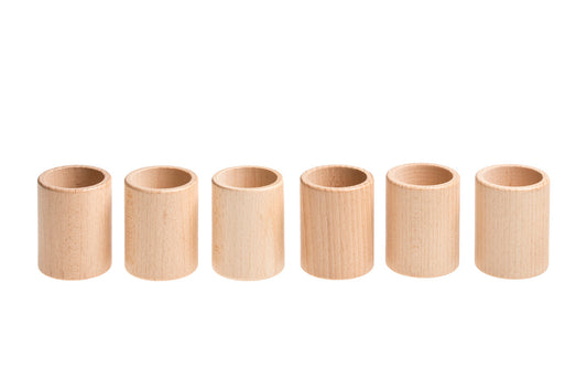 Grapat Cups Natural Wood X 6 (Pack Divisible) - Laadlee