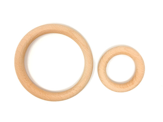 Grapat 3 X Little Hoops Natural Wood (Divisible Pack) - Laadlee