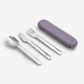 Citron Stainless Steel Cutlery Set with Purple Case - Laadlee