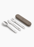 Citron Stainless Steel Cutlery Set with Brown Case - Laadlee
