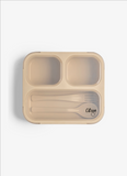 Citron Lunchbox with Fork and Spoon - Beige - Laadlee