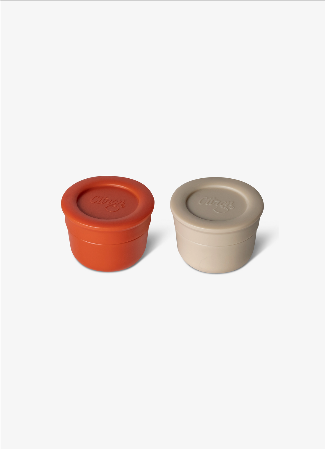 Citron Mini Sauce Containers - Brick/Beige - Laadlee