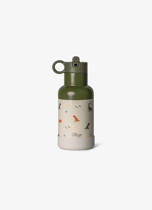 Citron Stainless Steel Water Bottle 350ml - Dino - Laadlee