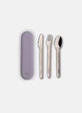 Citron Stainless Steel Cutlery Set with Purple Case - Laadlee