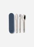 Citron Stainless Steel Cutlery Set with Navy Blue Case - Laadlee