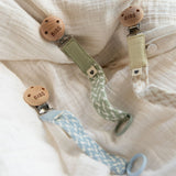 BIBS Pacifier Clip - Petrol / Baby Blue - Laadlee