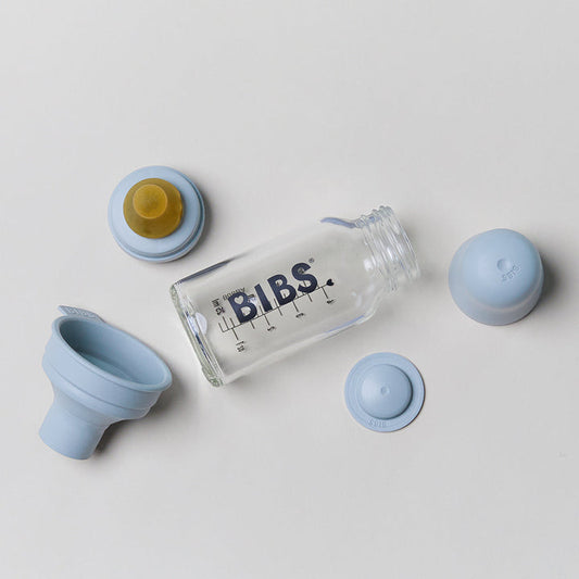 BIBS Baby Bottle 110ml - Baby Blue - Laadlee