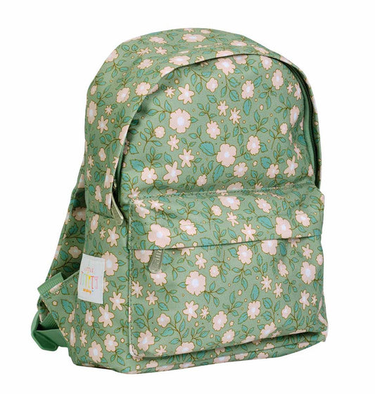 A Little Lovely Company Little Backpack - Blossoms Sage - Laadlee