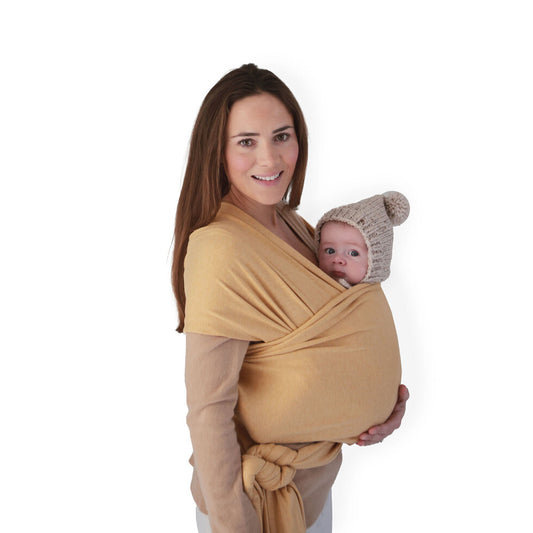 Mushie Baby Carrier Wrap Mustard Melange - Laadlee