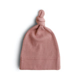 Mushie Ribbed Baby Beanie Cedar - Laadlee