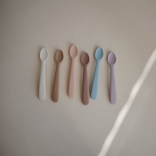 Mushie Silicone Baby Spoon Ivory - Laadlee